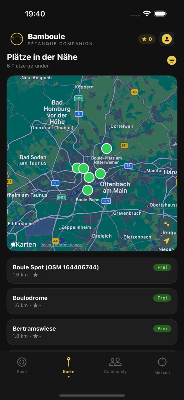 Bamboule Spot-Karte