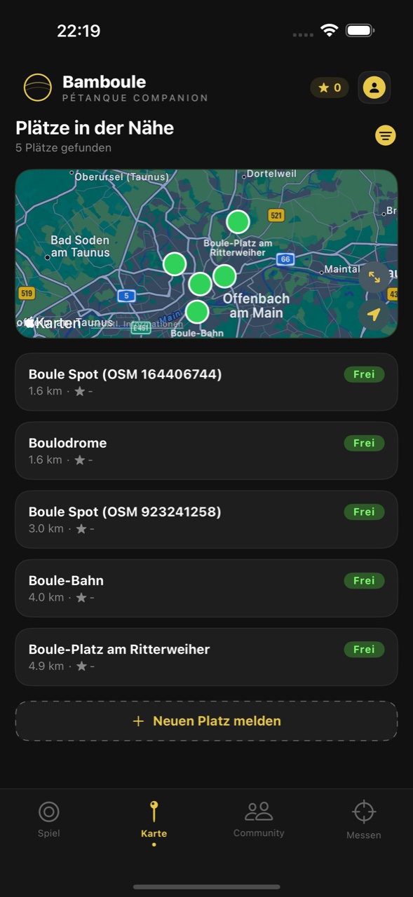 Bamboule Spot-Karte